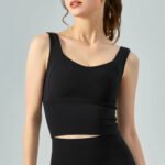 Two-Tone Seamless Sports Bra & High-Waisted Leggings Set – Sculpting Neutral Athleisure Outfit - 图片 6