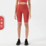 Women’s Ribbed Seamless Crop Top & Biker Shorts Set – High-Waist Sculpting Two-Piece Activewear Outfit - 图片 27