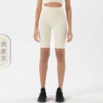 Women’s Ribbed Seamless Crop Top & Biker Shorts Set – High-Waist Sculpting Two-Piece Activewear Outfit - 图片 13