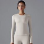Women’s Long-Sleeve Fitted Top – Soft Stretch Seamless Everyday Shirt - 图片 11
