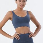 Women’s Ribbed Seamless Crop Top & Biker Shorts Set – High-Waist Sculpting Two-Piece Activewear Outfit - 图片 17