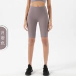 Women’s Ribbed Seamless Crop Top & Biker Shorts Set – High-Waist Sculpting Two-Piece Activewear Outfit - 图片 22