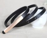 Luxury Slim Leather Belt for Women | Minimalist Skinny Waist Belt in Black & Burgundy - 图片 7