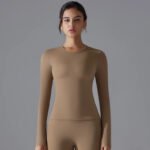Women’s Long-Sleeve Fitted Top – Soft Stretch Seamless Everyday Shirt - 图片 12
