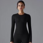 Women’s Long-Sleeve Fitted Top – Soft Stretch Seamless Everyday Shirt - 图片 7