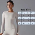 Women’s Long-Sleeve Fitted Top – Soft Stretch Seamless Everyday Shirt - 图片 5