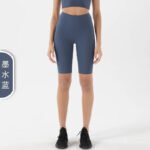 Women’s Ribbed Seamless Crop Top & Biker Shorts Set – High-Waist Sculpting Two-Piece Activewear Outfit - 图片 15