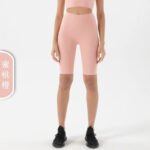 Women’s Ribbed Seamless Crop Top & Biker Shorts Set – High-Waist Sculpting Two-Piece Activewear Outfit - 图片 23