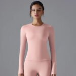 Women’s Long-Sleeve Fitted Top – Soft Stretch Seamless Everyday Shirt - 图片 9