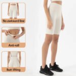 Women’s Ribbed Seamless Crop Top & Biker Shorts Set – High-Waist Sculpting Two-Piece Activewear Outfit - 图片 5