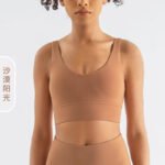 Women’s Ribbed Seamless Crop Top & Biker Shorts Set – High-Waist Sculpting Two-Piece Activewear Outfit - 图片 7