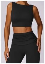 High-Waisted Flared Active Pants with Sculpting Fit – Neutral Beige - 图片 11