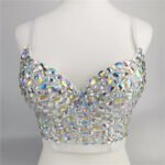 Black Sequin Corset Top for Women – Beaded Bustier Crop Top with Straps | Glam Night Out Top - 图片 13