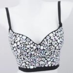 Black Sequin Corset Top for Women – Beaded Bustier Crop Top with Straps | Glam Night Out Top - 图片 14