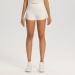 Women’s High-Waist Ruched Booty-Lifting Workout Shorts – Adjustable Drawstring Scrunch Gym & Yoga Shorts - 图片 4