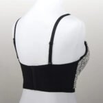 Black Sequin Corset Top for Women – Beaded Bustier Crop Top with Straps | Glam Night Out Top - 图片 6