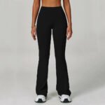 High-Waisted Navy Flared Leggings – Sculpting Stretch Bootcut Athleisure Pants - 图片 11