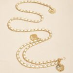 Gold & Black Chain Waist Belt with Rose Charm for Women | Double Layer Statement Belt | subailili - 图片 4