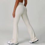 High-Waisted Navy Flared Leggings – Sculpting Stretch Bootcut Athleisure Pants - 图片 5