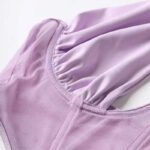 Elegant Halter Neck Mesh Corset Top for Women | Sheer Panel Wrap Neck Crop Top | Clubwear & Night Out Fashion - 图片 5
