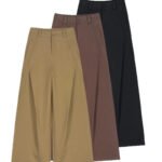 High Waist Wide Leg Brown Pants for Women – Tailored Relaxed Fit Casual & Office Trousers - 图片 5