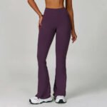 High-Waisted Navy Flared Leggings – Sculpting Stretch Bootcut Athleisure Pants - 图片 3