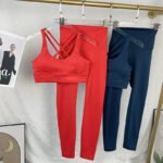 High-Waist Sculpting Activewear Set – Crisscross Sports Bra & Compression Leggings - 图片 3