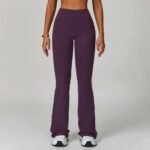 High-Waisted Navy Flared Leggings – Sculpting Stretch Bootcut Athleisure Pants - 图片 10