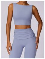 High-Waisted Flared Active Pants with Sculpting Fit – Neutral Beige - 图片 23