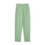 High Waist Tapered White Pants for Women – Elegant Tailored Ankle-Length Office Trousers - 图片 8