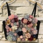 Black Sequin Corset Top for Women – Beaded Bustier Crop Top with Straps | Glam Night Out Top - 图片 9