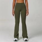 High-Waisted Navy Flared Leggings – Sculpting Stretch Bootcut Athleisure Pants - 图片 9