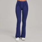 High-Waisted Red Flared Leggings – Sculpting Stretch Bootcut Athleisure Pants - 图片 9