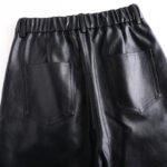 Black High Waist Faux Leather Wide Leg Pants | Chic Dressy Women’s Trousers - 图片 6