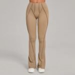 High-Waisted Red Flared Leggings – Sculpting Stretch Bootcut Athleisure Pants - 图片 8