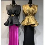Luxury White Satin Wrap Mini Dress with Gold Belt – Elegant V-Neck Layered Skirt Evening Party Dress - 图片 3