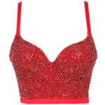 Black Sequin Corset Top for Women – Beaded Bustier Crop Top with Straps | Glam Night Out Top - 图片 7