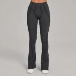 High-Waisted Red Flared Leggings – Sculpting Stretch Bootcut Athleisure Pants - 图片 14