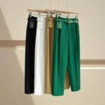 Luxury High-Waist Belted Wide-Leg Trousers for Women – Elegant Tailored Office & Casual Chic Pants with Statement Belt - 图片 2