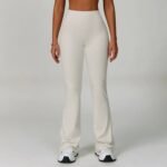High-Waisted Navy Flared Leggings – Sculpting Stretch Bootcut Athleisure Pants - 图片 8