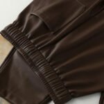Luxury PU Leather Jogger Pants for Women – High-Waist Elastic Drawstring Wide-Leg Trousers – Comfy Chic Vegan Leather Athleisure Pants - 图片 7