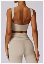 High-Waisted Flared Active Pants with Sculpting Fit – Neutral Beige - 图片 29