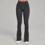 High-Waisted Red Flared Leggings – Sculpting Stretch Bootcut Athleisure Pants - 图片 6
