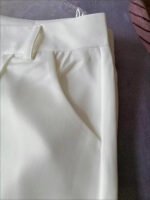 High-Waist White Flared Pants for Women | Elegant Bootcut Dress Trousers - 图片 5