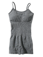Seamless Ribbed One-Piece Active Romper – Soft Blush Pink Bodycon Workout Jumpsuit - 图片 10