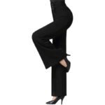 Women’s High Waist Wide Leg Pants with Button Detail | Elegant Statement Women’s Trousers - 图片 5
