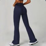 High-Waisted Navy Flared Leggings – Sculpting Stretch Bootcut Athleisure Pants - 图片 7