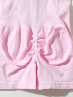 Seamless Ribbed One-Piece Active Romper – Soft Blush Pink Bodycon Workout Jumpsuit - 图片 5