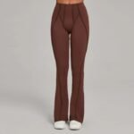 High-Waisted Red Flared Leggings – Sculpting Stretch Bootcut Athleisure Pants - 图片 13