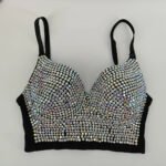 Black Sequin Corset Top for Women – Beaded Bustier Crop Top with Straps | Glam Night Out Top - 图片 8